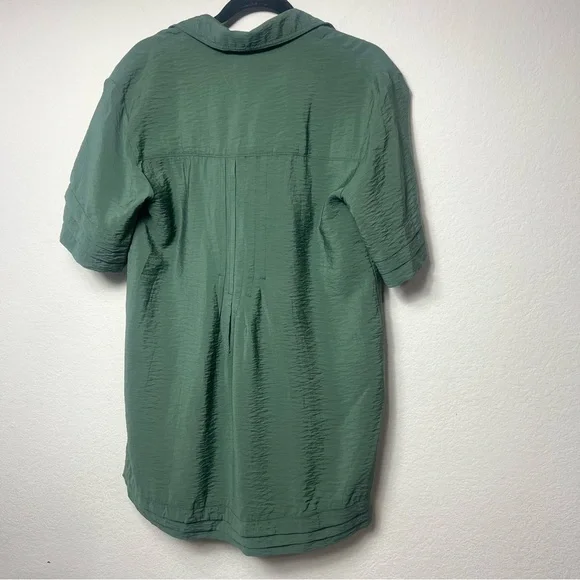Pilcro Short-Sleeve Pintuck
Tunic Shirt Dress Olive Green Size M NWT - Picture 12 of 15